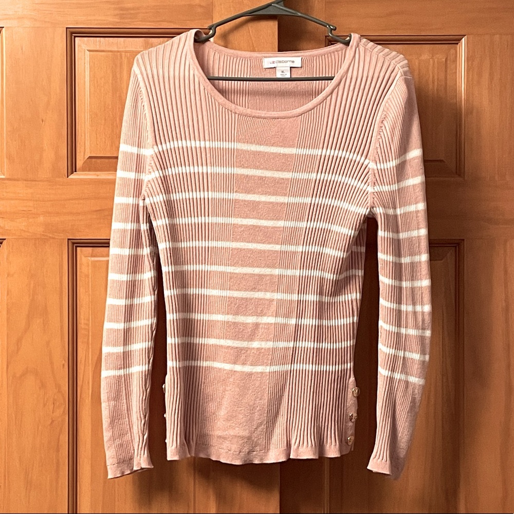 Liz Claiborne Striped Sweater Size XL